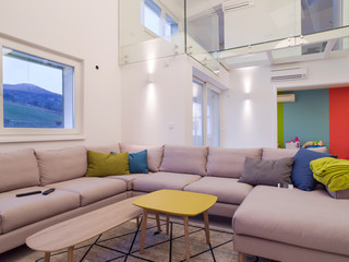 interior of a two level apartment