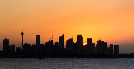 Plakat Sydney Harbour at sunset, Sydney Australia