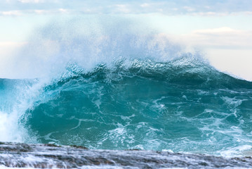 Waves at sunset, Sydney, Australia
