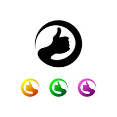 thumb up icon and logo