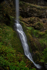 Long exposure of a waterfall at Silver Falls State Park in the Autumn