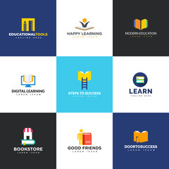 Fototapeta premium Educational Tools Logos Vector Pack 