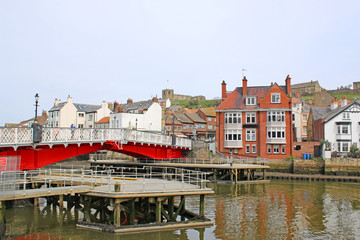 Bridge across Whitby Harbour, Yorkshire	