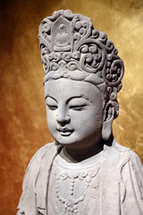 Fototapeta na wymiar Ancient Chinese Buddhist cultural relics stone sculpture and Buddha Art