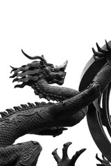 Ancient Chinese astronomical instruments and dragon sculptures