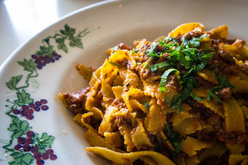 Fettuccine Bolognese Pasta Dish