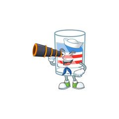 A picture of USA stripes glass Sailor style with binocular