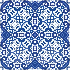 Ethnic ceramic tile in portuguese azulejo.