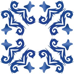 Ethnic ceramic tile in portuguese azulejo.