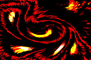  An abstract illustration is similar to figure burning on a dark background.