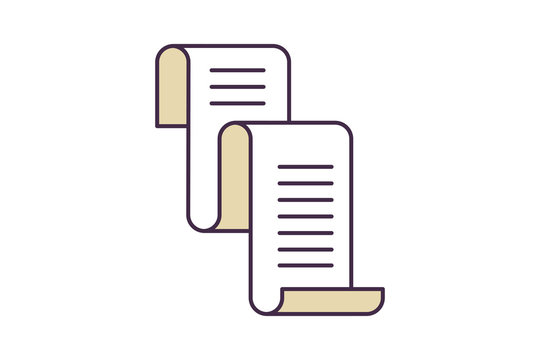 Flat design bill nota illustration