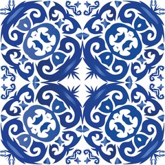 Ornamental azulejo portugal tiles decor.