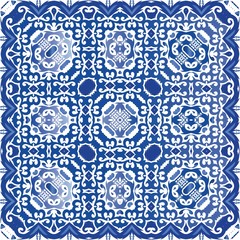 Portuguese ornamental azulejo ceramic.