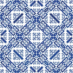 Ornamental azulejo portugal tiles decor.