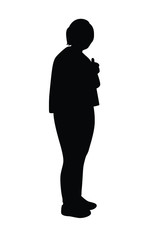 Standing man silhouette vector 