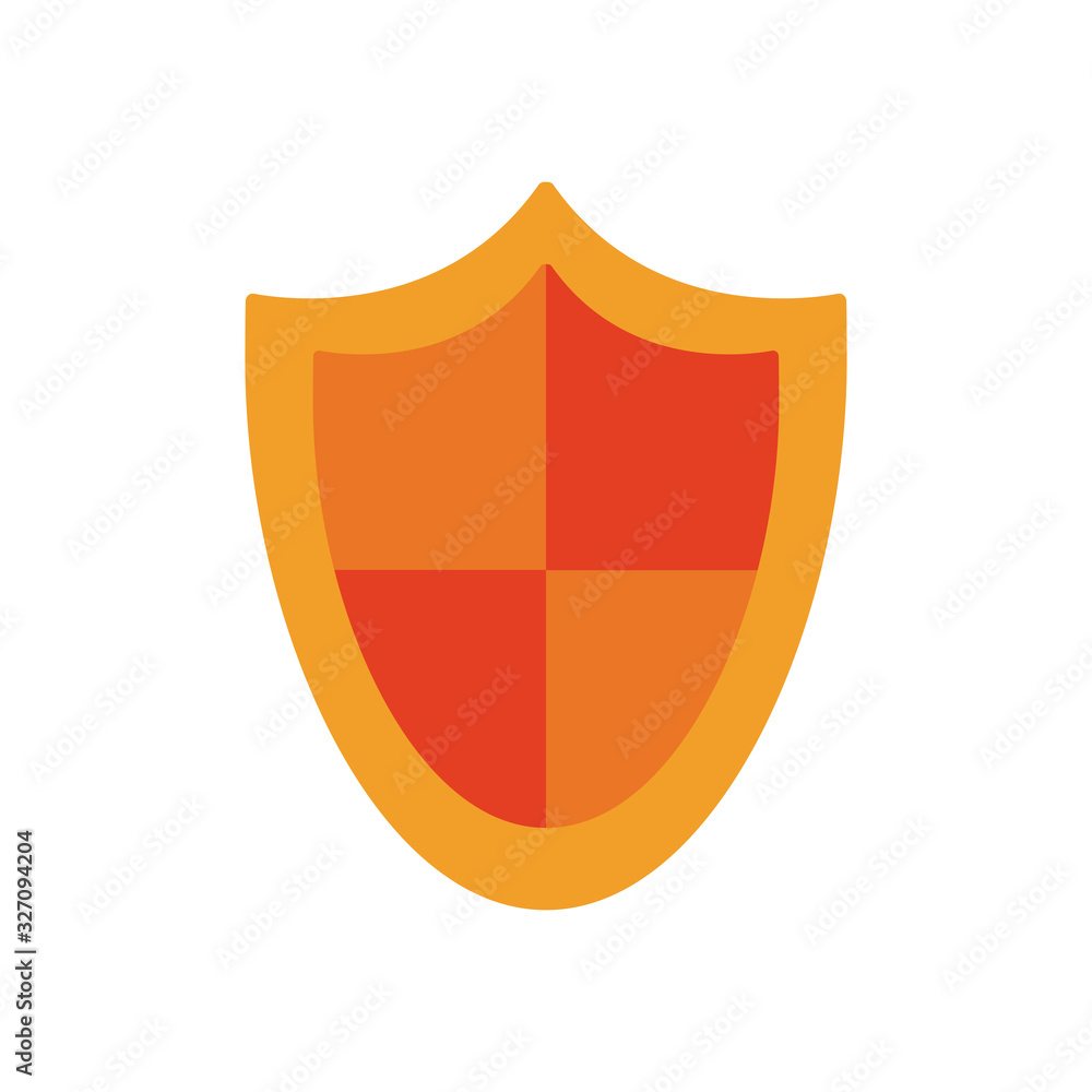 Poster padlock of security system flat style icon vector design