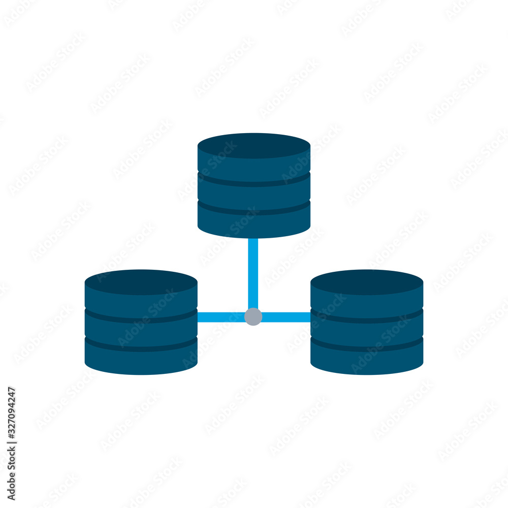 Aufkleber isolated web hosting flat style icon vector design