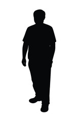 Standing man silhouette vector 