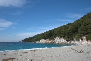 Fototapeta na wymiar kastani beach , Skopelos island , Sporades , Greece