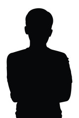Thinking man silhouette vector