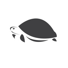 Vector of turtle Black design on a white background. Reptile. Animals. Sea creatures. illustration.