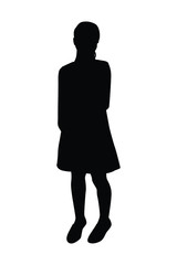 Standing woman silhouette vector