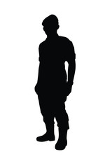 Soldier silhouette vector