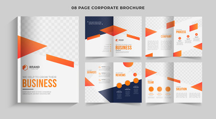 Company proposal creative template, multipurpose brochure design, business propsal geometric design, vertical a4 format