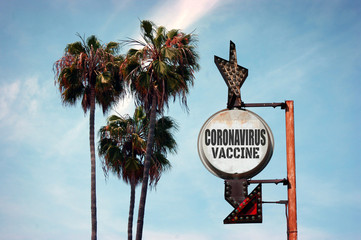 Stop Coronavirus vaccine sign