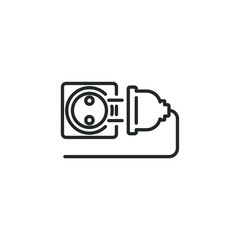 Electric socket with a plug icon template color editable. Electric socket with a plug symbol vector sign isolated on white background illustration for graphic and web design.