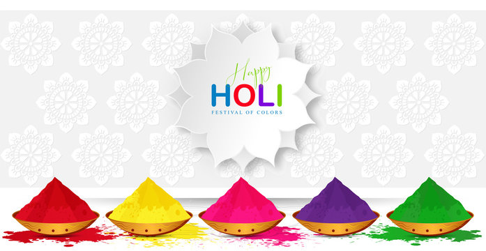 illustration of colorful promotional background for Festival of Colors celebration.poster banner,and web page
