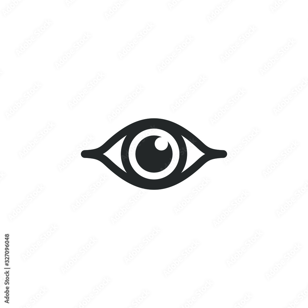 Poster Eye icon template color editable. Eye symbol vector sign isolated on white background illustration for graphic and web design.