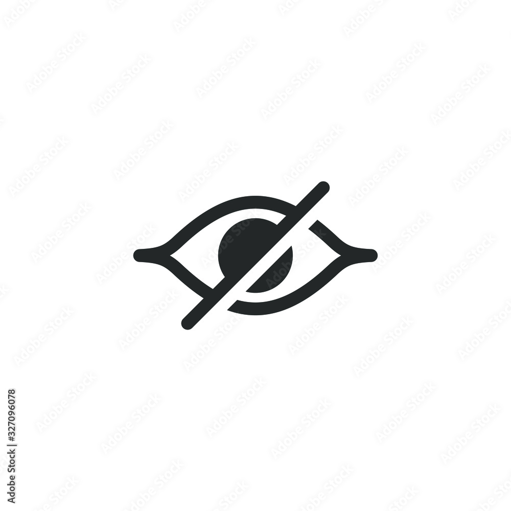 Poster Eye icon template color editable. Eye symbol vector sign isolated on white background illustration for graphic and web design.