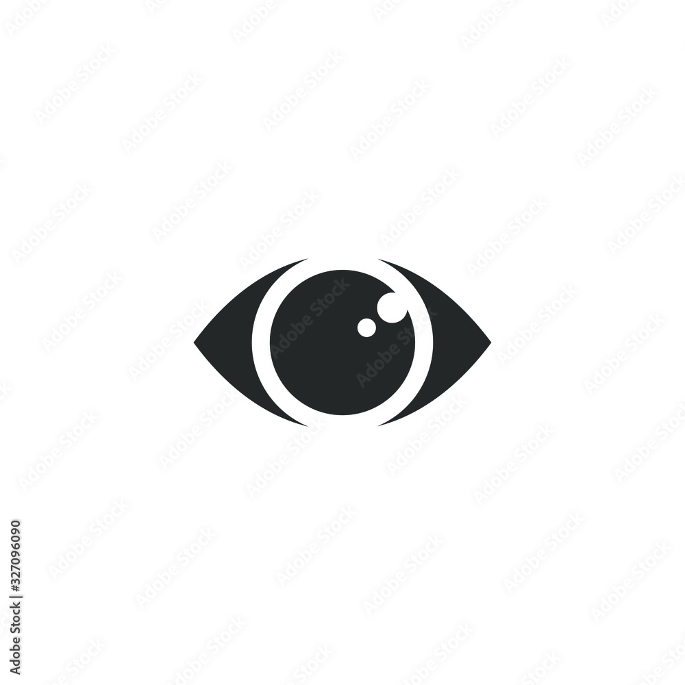 Aufkleber eye icon template color editable. eye symbol vector sign isolated on white background illustration f