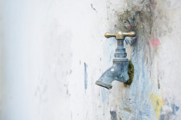 Old metal water tap