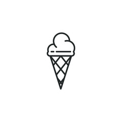Ice cream icon template color editable. Ice cream symbol vector sign isolated on white background illustration for graphic and web design.