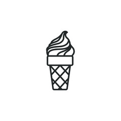 Ice cream icon template color editable. Ice cream symbol vector sign isolated on white background illustration for graphic and web design.