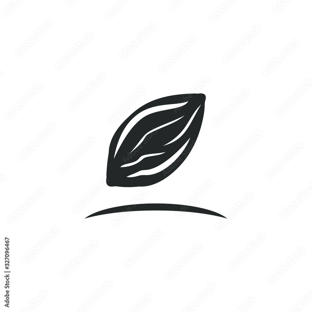 Aufkleber almond icon template color editable. almond symbol vector sign isolated on white background illustra