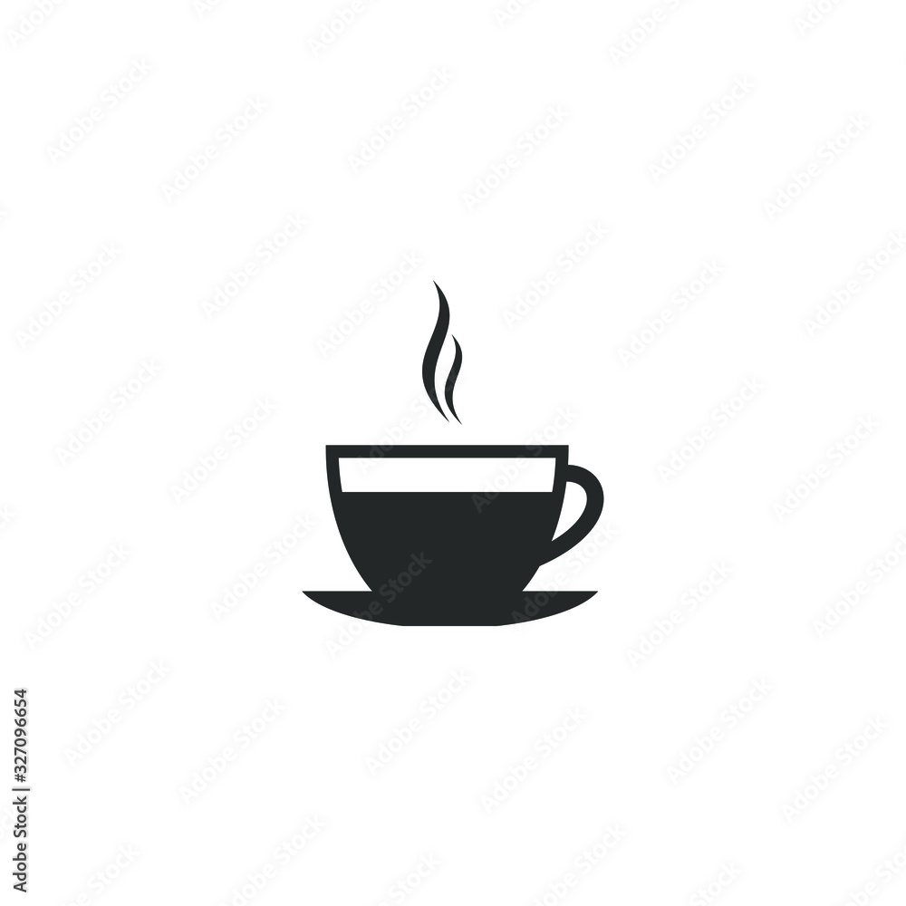 Poster coffee cup and glass icon template color editable. coffee cup symbol vector sign isolated on white b