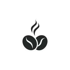 coffee beans icon template color editable. coffee beans symbol vector sign isolated on white background illustration for graphic and web design.