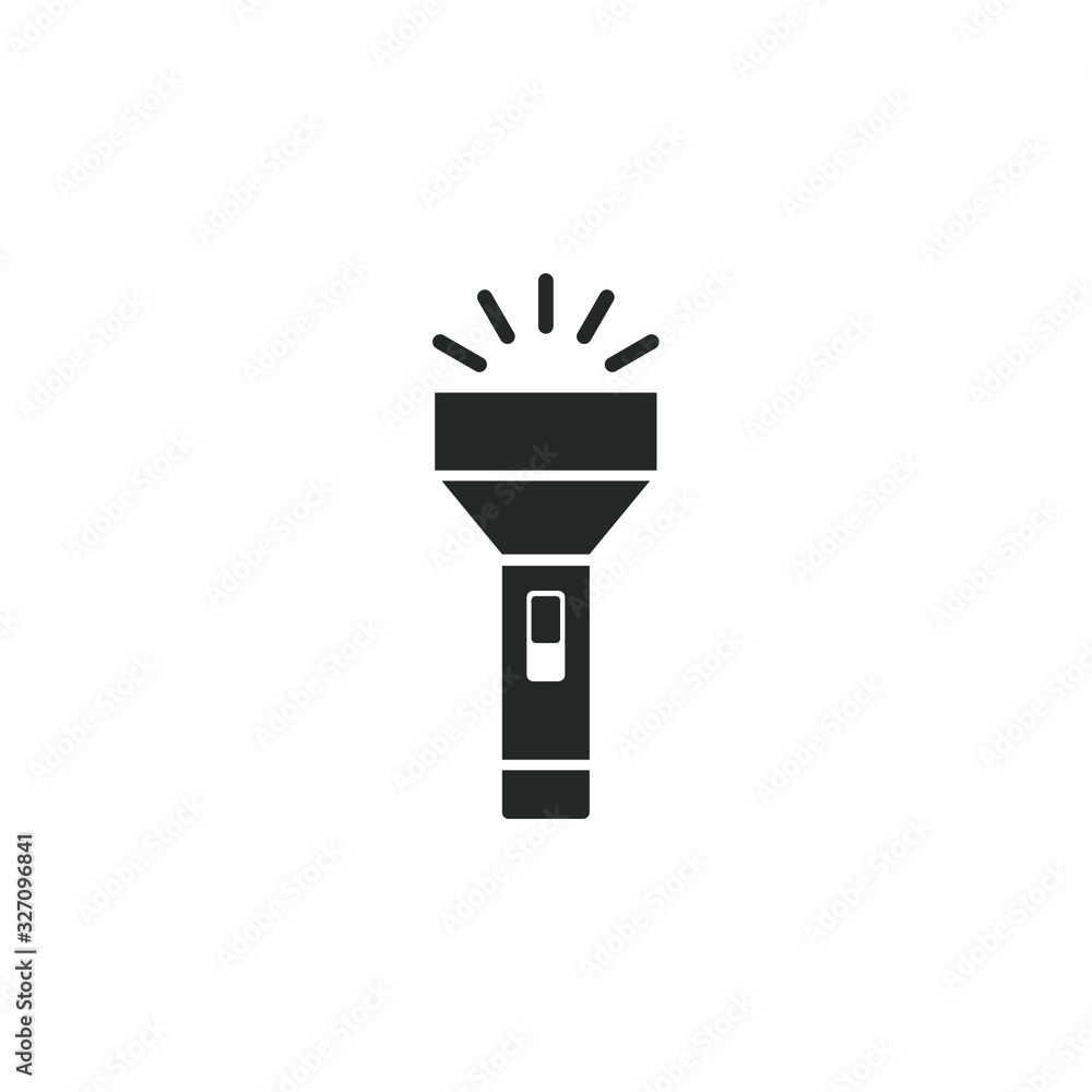 Aufkleber flashlight icon template color editable. flashlight symbol vector sign isolated on white background illustration for graphic and web design.