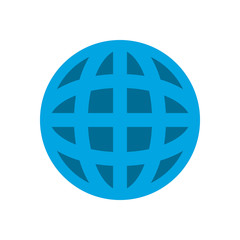 Isolated global sphere flat style icon vector design