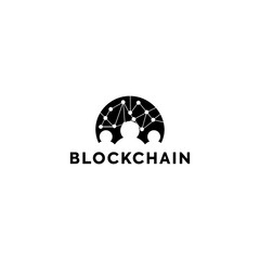 Blockchain Logo Template. Technology Vector Design. Cryptocurrency Illustration