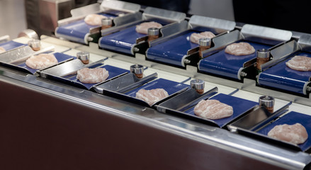 Table top weight scale in food industry