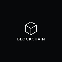 Blockchain Logo Template. Technology Vector Design. Cryptocurrency Illustration