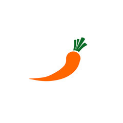 Carrot vegetable logo design icon vector template