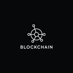 Fototapeta premium Blockchain Logo Template. Technology Vector Design. Cryptocurrency Illustration