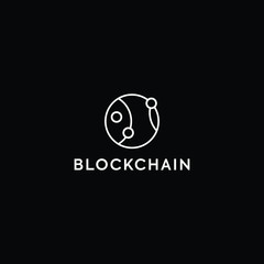 Blockchain Logo Template. Technology Vector Design. Cryptocurrency Illustration