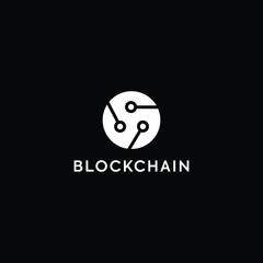 Blockchain Logo Template. Technology Vector Design. Cryptocurrency Illustration
