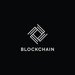 Blockchain Logo Template. Technology Vector Design. Cryptocurrency Illustration
